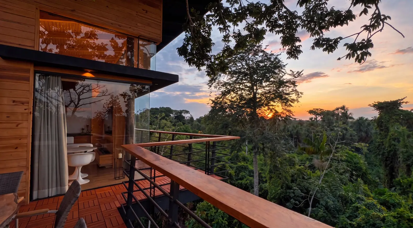 Balcón al atardecer